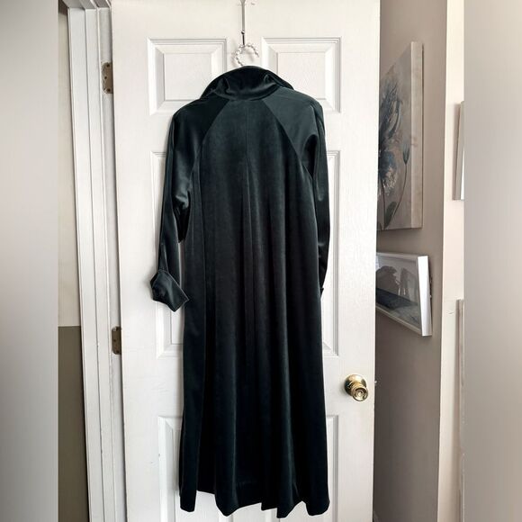 VTG CoCo Bay Miami Deep Green Velvet Swing Robe Size S M L - Picture 6 of 8